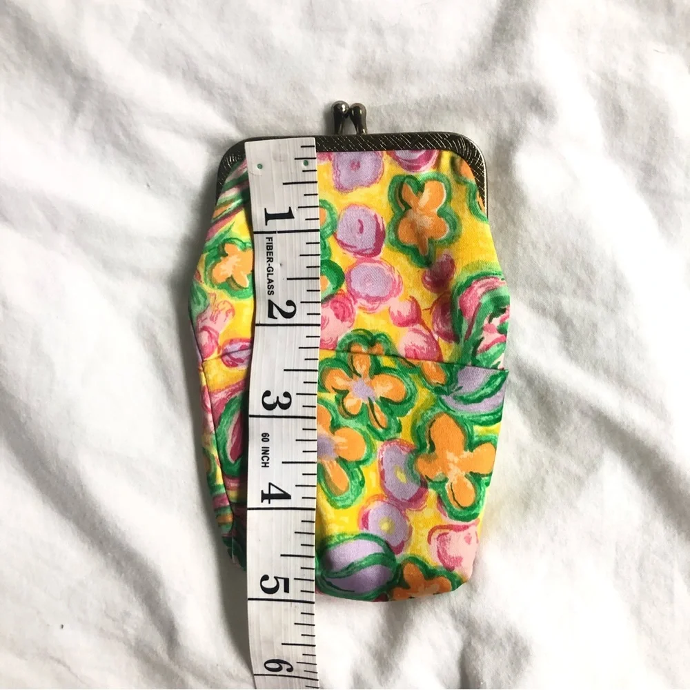 Vintage 60s Floral Kiss Lock Coin Purse - Picture 7 of 8